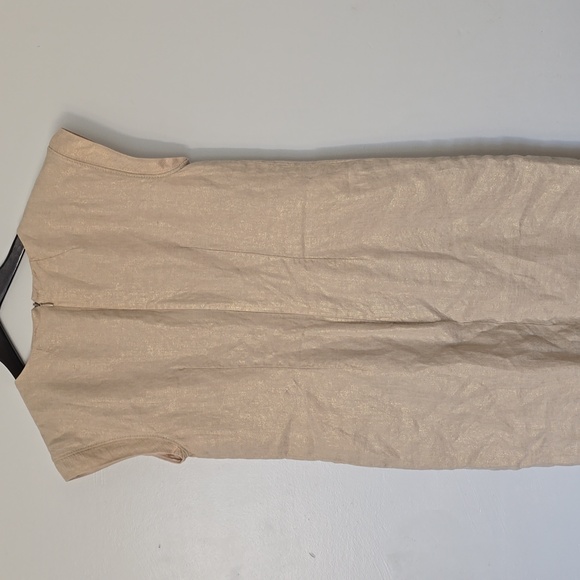 J.Crew linen shift dress with grommets Gold - Picture 8 of 12